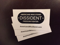 Americans Who Stand - Dissident - Business card