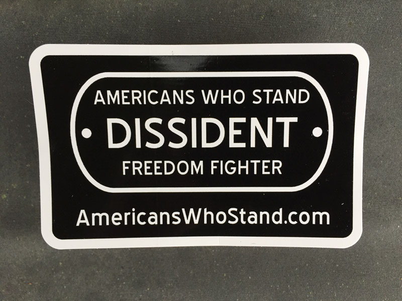 Americans Who Stand - Dissident - Window decal